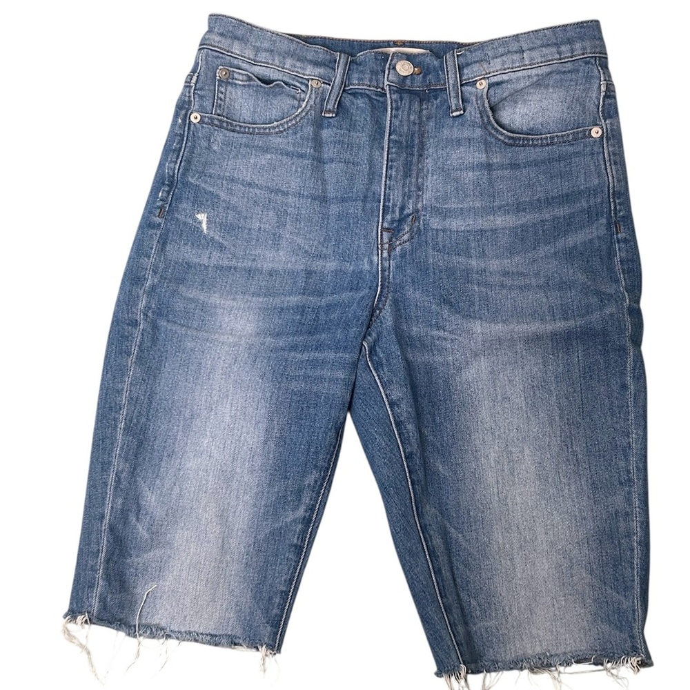 Madewell The High-Rise Slim Boyjean‎ Cutoff Edition Vintage Shorts Raw Hem